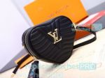 Supper Quality Copy L---V Mylockme BB Black Genuine Leather Sweet Heart Style Women's Bag